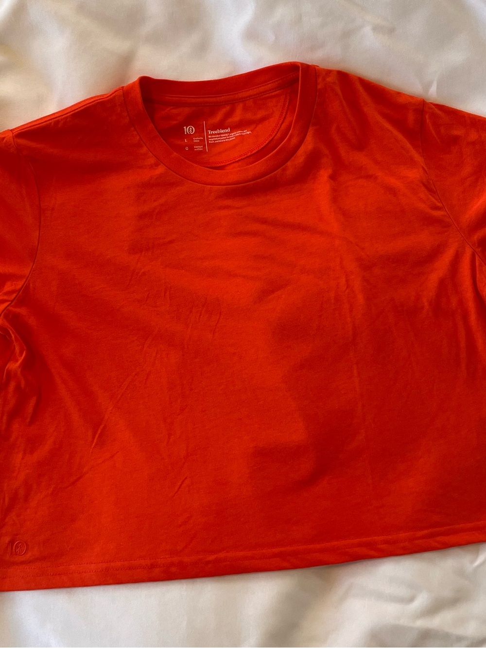 Tentree Women's Crop Tee - large - orange